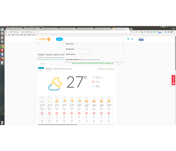 Manage Cities to Show Weather on Vader24